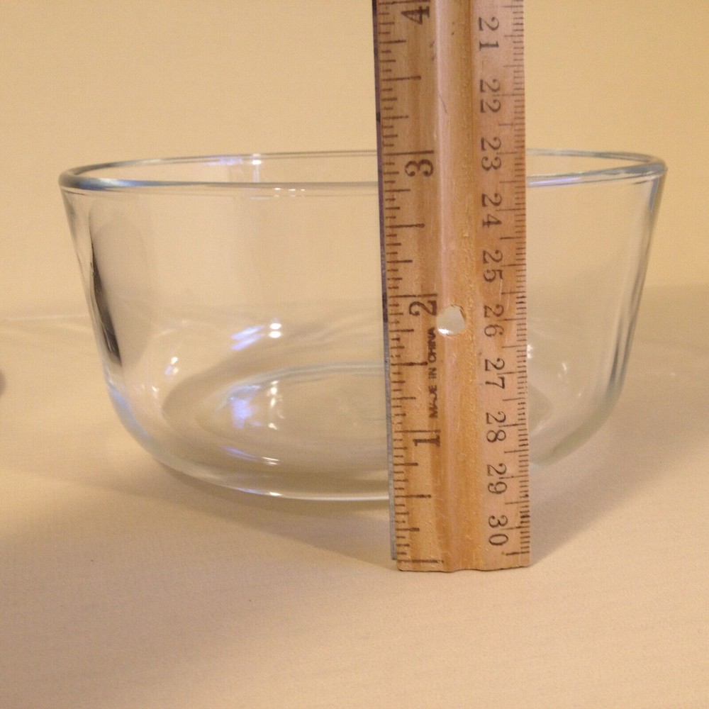 Vintage Pyrex 7201 Clear Glass 4 Cup Mixing Storage Bowl Clear 1 Quart Nice USA - Picture 6 of 11